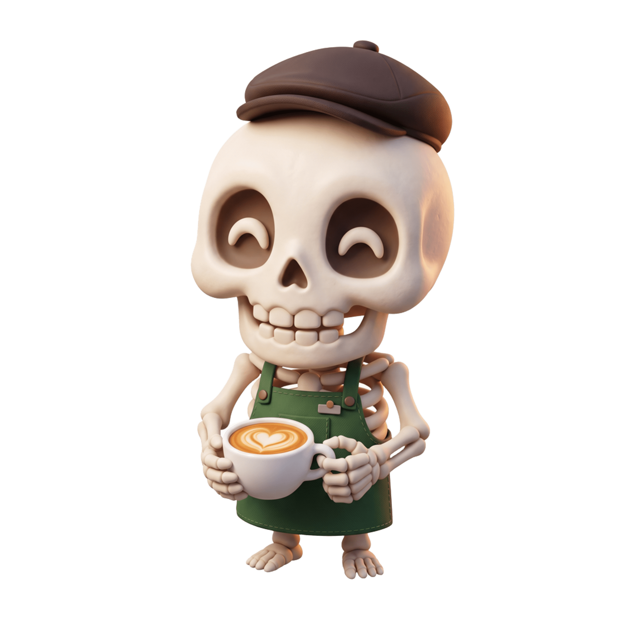 اسکلت باریستا با لاته آرت (Barista Skeleton)